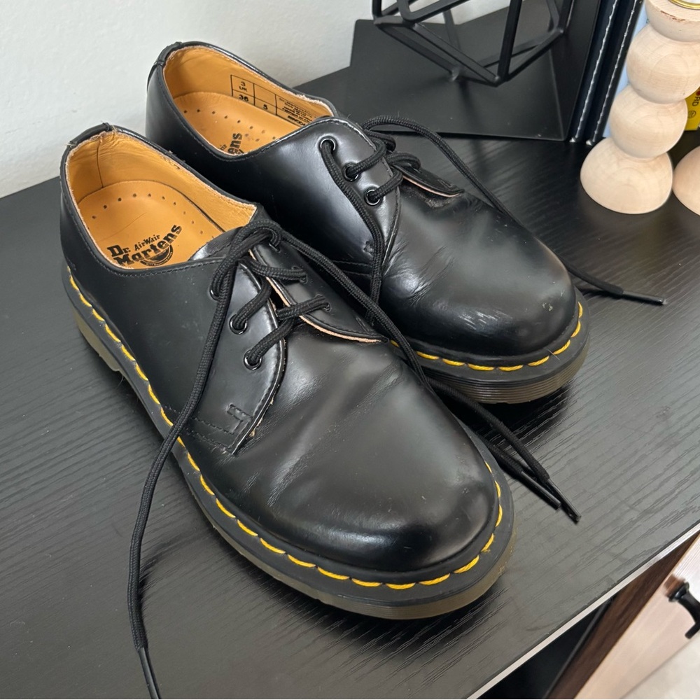 Dr Martens 1461 Smooth Leather Oxford Shoes Black Women US 5 EU 36